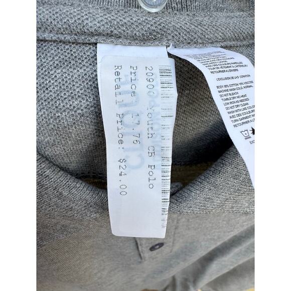 Polo Boys Youth Large Golf Logo Gray NWT - Picture 8 of 8